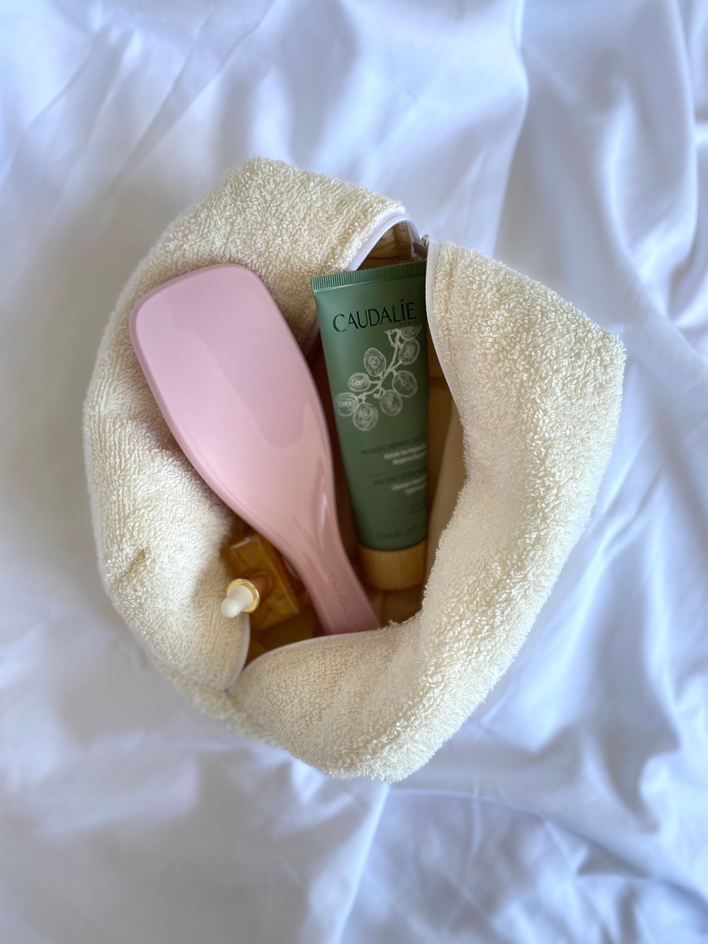 Cream Terry Cloth Bag