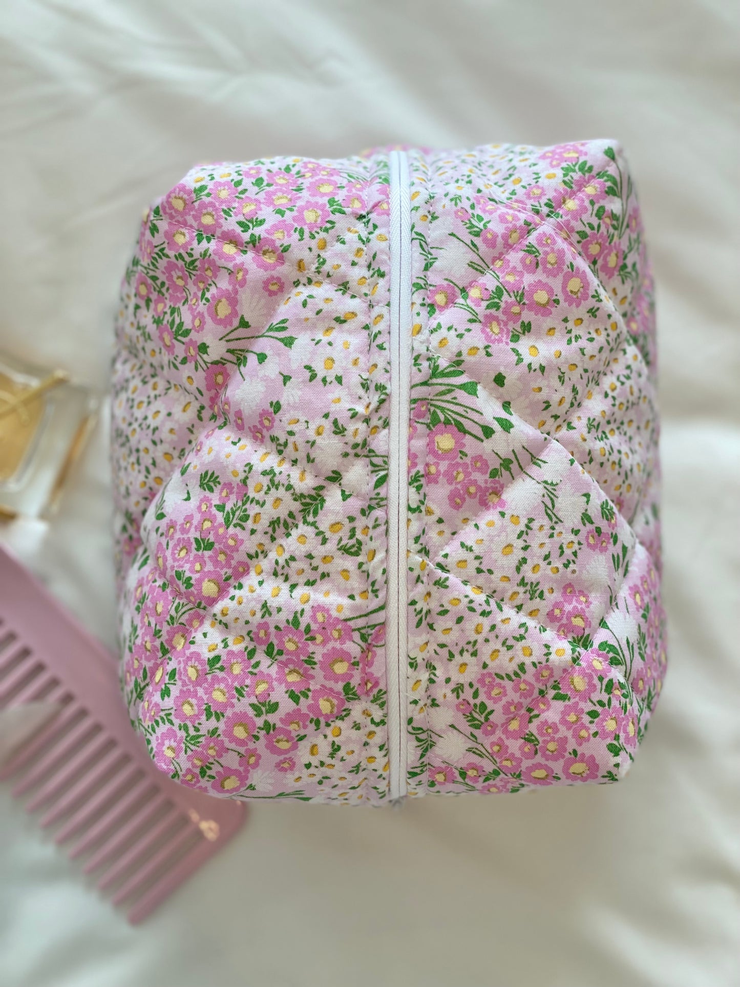 Pastel Floral Beauty Bag