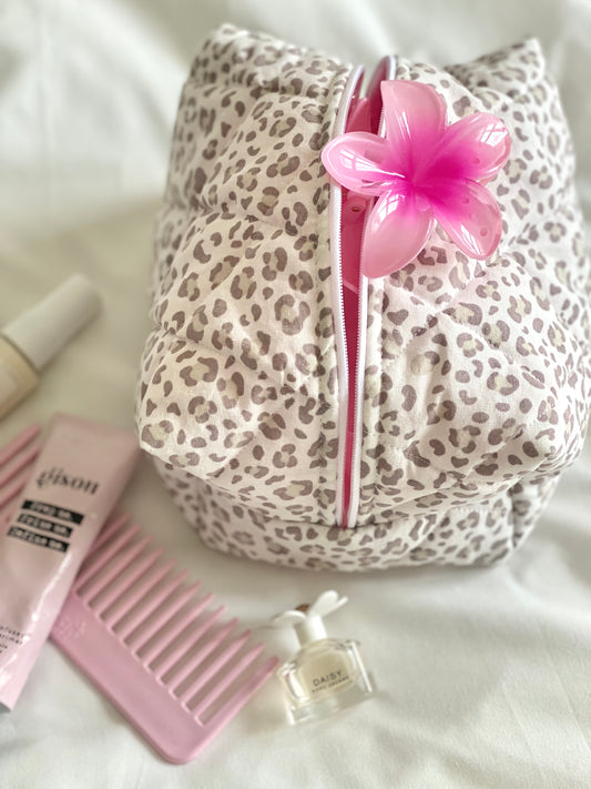 Leopard Print Makeup Bag