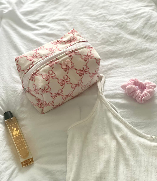 Feminine Ribbon Makeup Bag