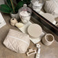 Neutral Stripe Beauty Bag