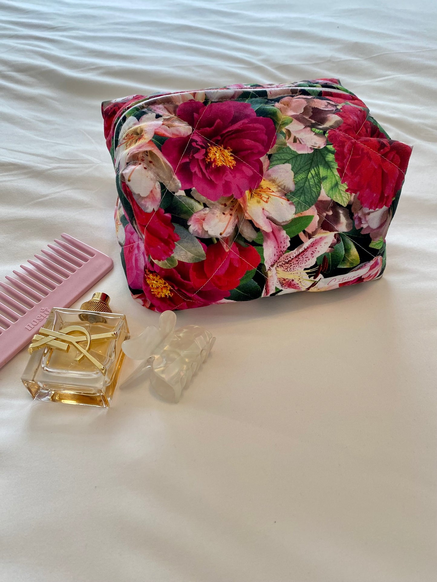 Tropical Floral Beauty Bag