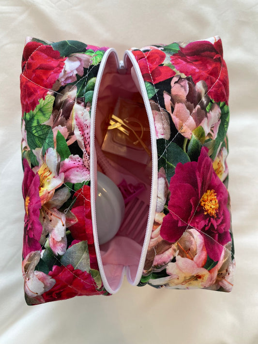 Tropical Floral Beauty Bag