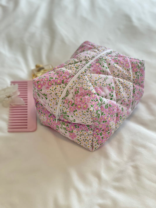 Pastel Floral Beauty Bag